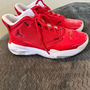Jordan Kids Red and White Sneakers